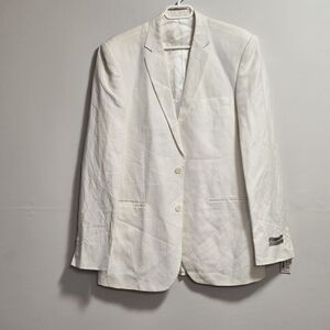 Vroom & Dreesmann  White Linen Blazer Size Large